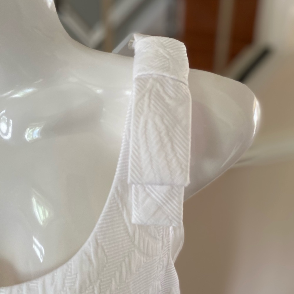Talbots WHITE BOW DETAIL SHIFT DRESS - Picture 10 of 13